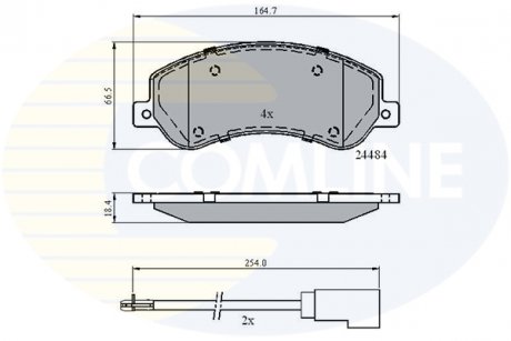 - Гальмівні колодки до дисків Ford Transit 06-> Comline CBP21512