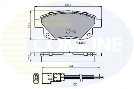 - Гальмівні колодки до дисків Ford Transit 06-> Comline CBP21554