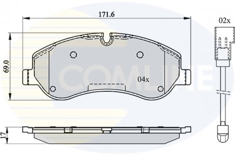 - Гальмівні колодки до дисків Ford Tourneo 12->, Transit 12-> Comline CBP22142