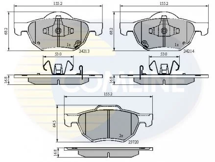 - Гальмівні колодки до дисків Honda Accord 03->07 Comline CBP31195