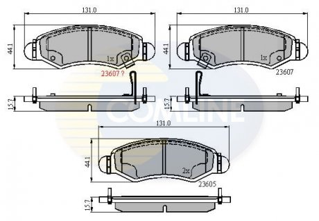 - Гальмівні колодки до дисків Chevrolet Cruze 03->08, Opel Agila 00->07, Subaru Justy 03->, Suzuki Wagon 01->05 Comline CBP31297