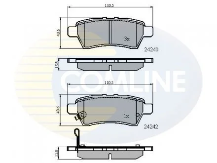- Гальмівні колодки до дисків Nissan Navara 05->, Pathfinder 05-> Comline CBP31518