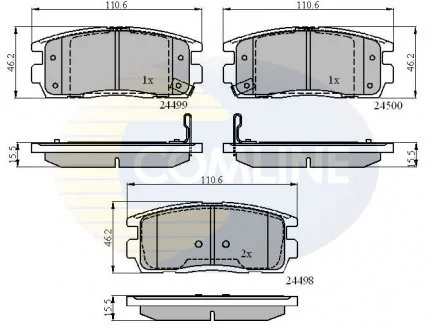 - Гальмівні колодки до дисків Chevrolet Captiva 06->, Daewoo Winstorm 06-> Opel Antara 06-> Comline CBP31580