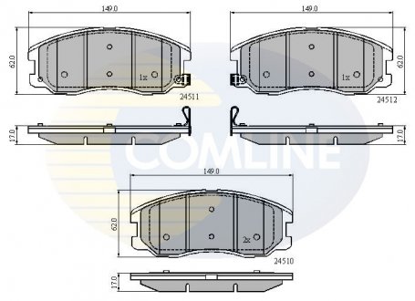 - Гальмівні колодки до дисків Chevrolet Captiva 06->, Daewoo Winstorm 06->, Opel Antara 06-> Comline CBP31582
