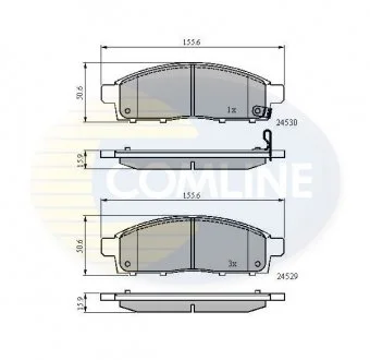 Фото 1 - - Гальмівні колодки до дисків Mitsubishi Pajero 08->, L 200 05->, Nissan NV200 10-> Comline CBP31584 - Гальмівні колодки до дисків Mitsubishi Pajero 08->, L 200 05->, Nissan NV200 10-> Comline CBP31584 (фото 1)