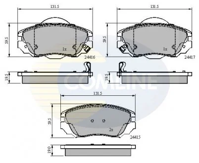 - Гальмівні колодки до дисків Chevrolet Malibu 12->, Opel Insignia 08-> Comline CBP31679