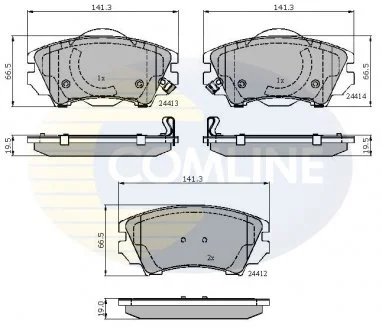 - Гальмівні колодки до дисків Chevrolet Camaro 11->, Malibu 12->, Opel Cascada 13->, Insignia 08->, Zafira 11->, Saab 9-5 10-> Comline CBP31680