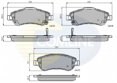 - Гальмівні колодки до дисків Honda CR-V 06-> Comline CBP31705