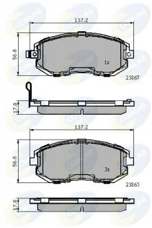 Колодки пер sub forester/impreza/legacy iii 1.5-3.0 98-03 Comline CBP31760