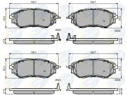 Тормозные колодки, дисковый тормоз.) Comline CBP31762