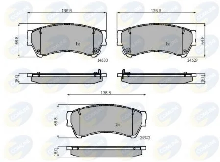 - Гальмівні колодки до дисків Mazda 6 07-> Comline CBP31787