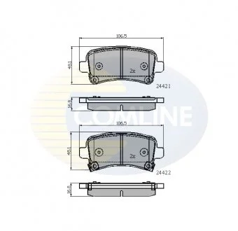 - Гальмівні колодки до дисків Chevrolet Malibu 12->, Opel Insignia 08->, SAAB 9-5 10-> Comline CBP31795