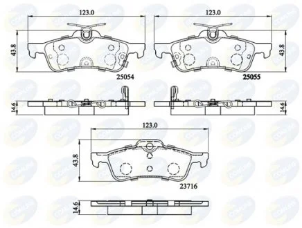 - Гальмівні колодки до дисків Honda Civic 12->, Nissan Juke 10-> Comline CBP32204