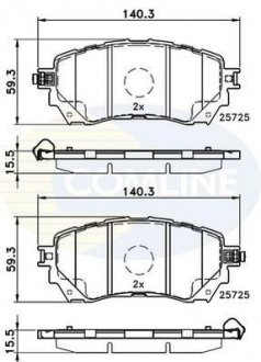- Гальмівні колодки до дисків Mazda 6 12-> Comline CBP32237 (фото 1)