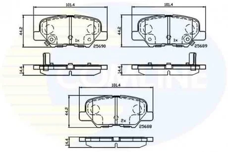 - Гальмівні колодки до дисків Citroen C4 12-> Comline CBP32238