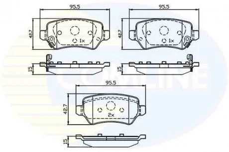 - Гальмівні колодки до дисків KIA Cee\'d 12->, Pro Cee\'d 13-> Comline CBP32239