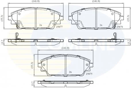 - Гальмівні колодки до дисків Mazda 3 13-> Comline CBP32242
