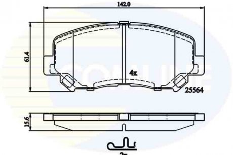 - Гальмівні колодки до дисків Mazda CX 5 11 ->, Suzuki Kizashi 10 -> Comline CBP32252