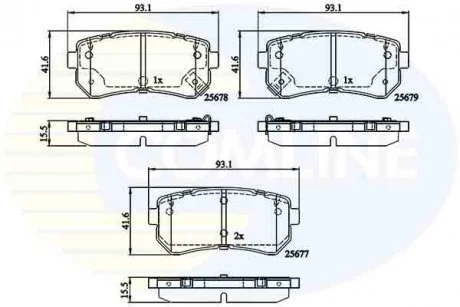 - Гальмівні колодки до дисків Kia Picanto 11-> Comline CBP32276