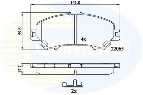 - Гальмівні колодки до дисків Nissan Qashqai 13-> Comline CBP32278
