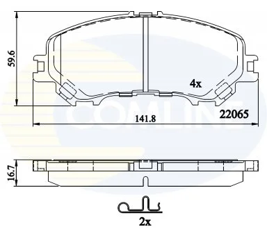- Гальмівні колодки до дисків Nissan X-Trail 13-> Comline CBP32304
