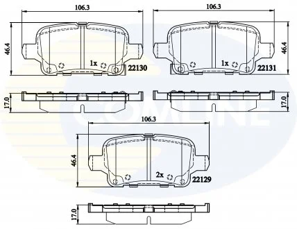 - Гальмівні колодки до дисків Opel Astra 15-> Comline CBP32307