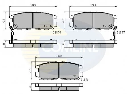 - Гальмівні колодки до дисків Acura SLX 95->99, Isuzu Trooper 91->, Opel Frontera 92->, Monterey 91->99 Comline CBP3461