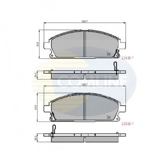 - Гальмівні колодки до дисків Acura MDX 00->05, Infiniti QX4 97->02, Nissan Pathfinder 97->04, Quest 03->, X-Trail 01-> Comline CBP3591