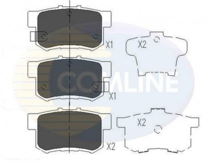 - Гальмівні колодки до дисків Fiat Sedici 06->, Suzuki SX4 06-> Comline CBP36049