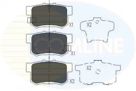 - Гальмівні колодки до дисків Fiat Sedici 06->, Suzuki SX4 06-> Comline CBP36049 (фото 1)