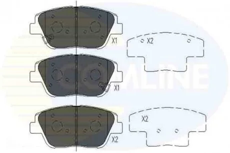 - Гальмівні колодки до дисків Hyundai Sonata 09->, Kia Optima 10-> Comline CBP36080