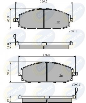 - Гальмівні колодки до дисків Nissan Patrol 97-> Comline CBP3777 (фото 1)