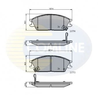 Тормозные колодки перед hyundai getz 02-/accent 94-/poni -95 1.1-1.5 Comline CBP3922