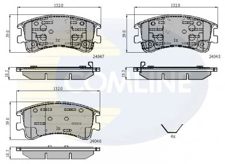 - Гальмівні колодки до дисків Mazda 6 02-> Comline CBP3950