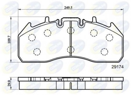 - Гальмівні колодки до дисків Comline CBP9078MK