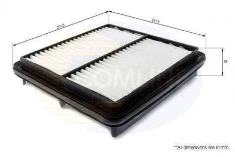 - Фільтр повітря (аналог WA6250/LX827) Chevrolet Lanos 05->, Daewoo Lanos 97->, FSO Lanos 04->08, Zaz Lanos 04-> Comline CDW12103