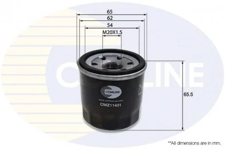 - Фільтр оливи (аналогWL7200/OC195) Hyundai Accent 10->, Infiniti Fx 08->, G Coupe 07->, M35 06->, Kia Carens 02->, Pride 90->, Shuma 97->04, Mazda 121 87->96, 2 07->, 323 77->04, 3 03->, 626 82->02, B Serie 91->99, Demio 00->, E S Comline CMZ11431