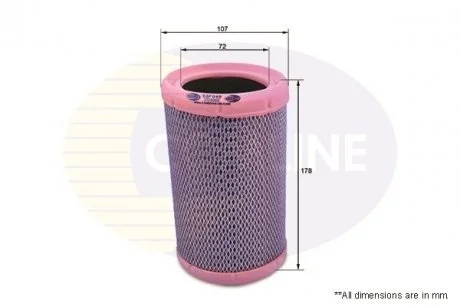 - Фільтр повітря (аналогWA6501/LX646/1) Nissan Kubistar 03->, Renault Clio 98->, Kangoo 97->, Twingo 96-> Comline EAF048