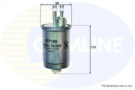 - Фільтр палива (аналогWF8326/KL483) Ford Focus 99->, Transit Connect 02->, Tourneo Connect 02-> Comline EFF169