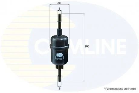 - Фільтр палива (аналогWF8266/KL458) Ford Fiesta 01->08, Fusion 02->, Mazda 2 03-> Comline EFF202