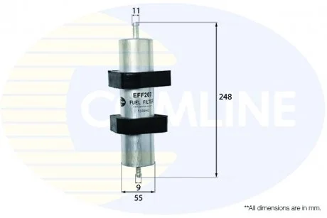 - Фільтр палива (аналогWF8412/KL596) Audi A4 07->, A5 07->, A8 09->, Q5 08->, Q7 10-> Comline EFF207