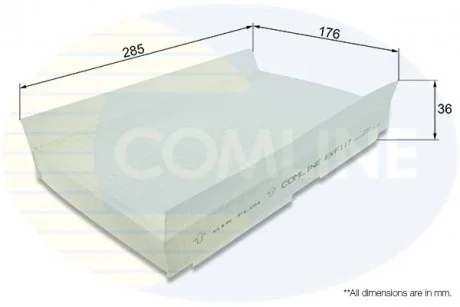- Фільтр салону (аналогWP9112/LA138) Citroen C2 03->, C3 02->, C3 Picasso 09->, C3 Pluriel 03->, C4 04->, DS4 11->, Peugeot RCZ 10->, 1007 05->, 307 00->, 308 07-> Comline EKF117