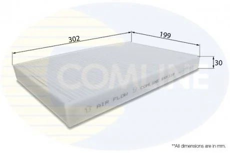 - Фільтр салону (аналогWP6828/LA75) Opel Astra 98->, Zafira 99->05, Vauxhall Astra 98->, Zafira 99->05 Comline EKF119