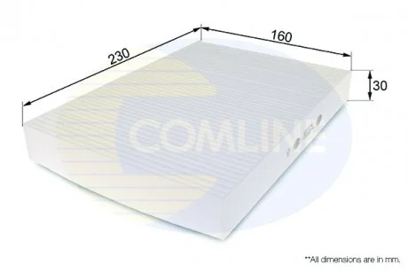 - Фільтр салону (аналогWP6928/LA87) Nissan Kubistar 03->, Renault Clio 98->, Kangoo 97->, Megane 96->03, Thalia 00-> Comline EKF124