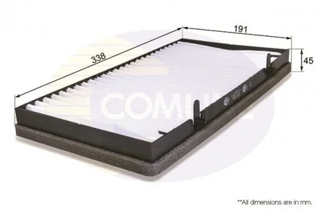 - Фільтр салону (аналогWP9246/LA382) Nissan Primastar 02->, Opel Vivaro 01->, Renault Trafic 01->, Vauxhall Vivaro 01-> Comline EKF156