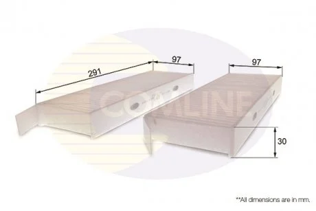 - Фільтр салону (аналогWP9318/LA428/S) Citroen Berlingo 08->, C4 Picasso 07->, C4 Grand Picasso 06->, Peugeot Partner 08->, 3008, 5008 09-> Comline EKF170