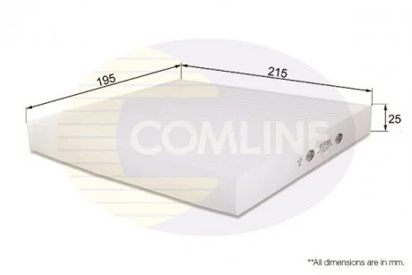 - Фільтр салону (аналогWP9186/LA158) Mazda 2 03->07, 6 02->, Cx-7 07-> Comline EKF188