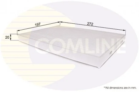 - Фільтр салону (аналогWP9370/LA408) Suzuki Grand Vitara 05-> Comline EKF190