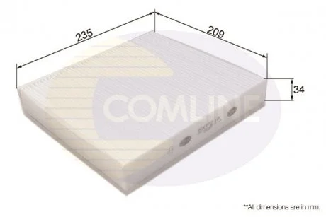 - Фільтр салону (аналогWP9230/LAK293) Ford Focus 03->, Volvo C30 06->12, C70 06->, S40 04->, V50 04-> Comline EKF214