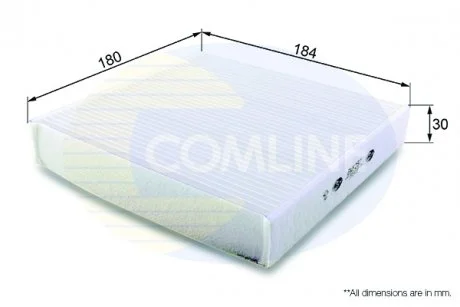 - Фільтр салону (аналогWP9314) Daihatsu Cuore 07->, Terios 05->, Fiat Sedici 06->, Suzuki Swift 05->, SX4 06-> Comline EKF257